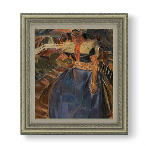 【油絵 直筆仕上げ】スメット スパケンブルグ出身の女 F10 【額入り】 絵画 販売 10号 油彩 抽象画 677×603mm 複製画 送料無料 プレゼント ギフト 開店祝い 開業祝い 退職祝い 新築祝い リビング 玄関 モダン アートフレーム 壁掛け|絵画販売アートレスト