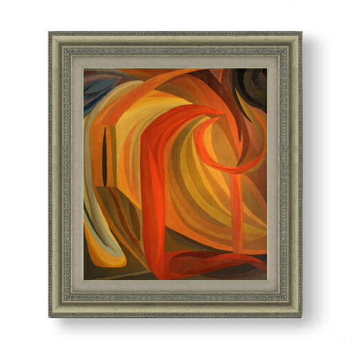 【油絵 直筆仕上げ】フロイントリッヒ 作曲（1911年） F10 【額入り】 絵画 販売 10号 油彩 抽象画 677×603mm 複製画 送料無料 プレゼント ギフト 開店祝い 開業祝い 退職祝い 新築祝い リビング 玄関 モダン アートフレーム 壁掛け
