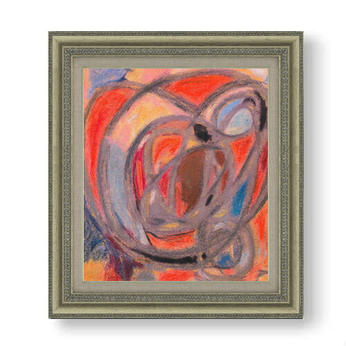 【油絵 直筆仕上げ】ヘルツェル　作曲 F10 【額入り】 絵画 販売 10号 油彩 抽象画 677×603mm 複製画 送料無料 プレゼント ギフト 開店祝い 開業祝い 退職祝い 新築祝い リビング 玄関 モダン アートフレーム 壁掛け