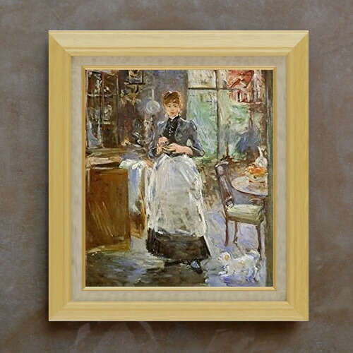 【油絵 直筆仕上げ】ベルト・モリゾ ダイニングルーム F10 【額入り】 絵画 販売 10号 油彩 人物画 675×601mm 複製画 送料無料 プレゼント ギフト 開店祝い 開業祝い 退職祝い 新築祝い リビング 玄関 モダン アートフレーム 壁掛け