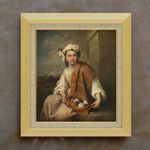 【油絵 直筆仕上げ】ムリーリョ The Flower Girl F10 【額入り】 絵画 販売 10号 油彩 人物画 675×601mm 複製画 送料無料 プレゼント ギフト 開店祝い 開業祝い 退職祝い 新築祝い リビング 玄関 モダン アートフレーム 壁掛け 30,875円