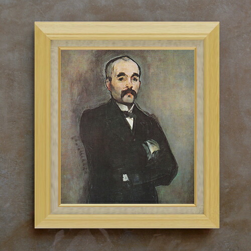 【油絵 直筆仕上げ】マネ クレマンソーの肖像 F10 【額入り】 絵画 販売 10号 油彩 人物画 675×601mm 複製画 送料無料 プレゼント ギフト 開店祝い 開業祝い 退職祝い 新築祝い リビング 玄関 モダン アートフレーム 壁掛け