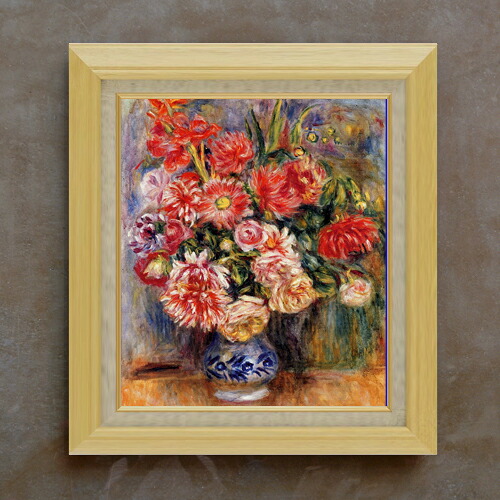 【油絵 直筆仕上げ】ルノワール ブーケ F10 【額入り】 絵画 販売 10号 油彩 静物画 675×601mm 複製画 送料無料 プレゼント ギフト 開店祝い 開業祝い 退職祝い 新築祝い リビング 玄関 モダン アートフレーム 壁掛け|絵画販売アートレスト