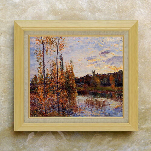 【油絵 直筆仕上げ】シスレー ロノジカ近郊 F10 【額入り】 絵画 販売 10号 油彩 風景画 675×601mm 複製画 送料無料 プレゼント ギフト 開店祝い 開業祝い 退職祝い 新築祝い リビング 玄関 モダン アートフレーム 壁掛け|絵画販売アートレスト
