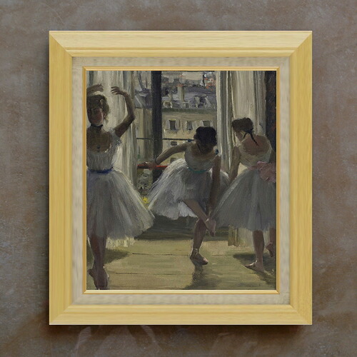 【油絵 直筆仕上げ】ドガ 三人の踊り子 F10 【額入り】 絵画 販売 10号 油彩 風景画 675×601mm 複製画 送料無料 プレゼント ギフト 開店祝い 開業祝い 退職祝い 新築祝い リビング 玄関 モダン アートフレーム 壁掛け|絵画販売アートレスト