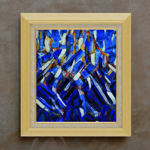 【油絵 直筆仕上げ】クリスティアン・ロールフス Abstraction (the Blue Mountain) F10 【額入り】 絵画 販売 10号 油彩 抽象画 675×601mm 複製画 送料無料 プレゼント ギフト 開店祝い 開業祝い 退職祝い 新築祝い リビング 玄関 モダン アートフレーム 壁掛け|絵画販売アートレスト