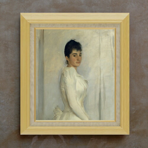 【油絵 直筆仕上げ】ラモン・カザス Portrait of Montserrat Carb F10 【額入り】 絵画 販売 10号 油彩 人物画 675×601mm 複製画 送料無料 プレゼント ギフト 開店祝い 開業祝い 退職祝い 新築祝い リビング 玄関 モダン アートフレーム 壁掛け