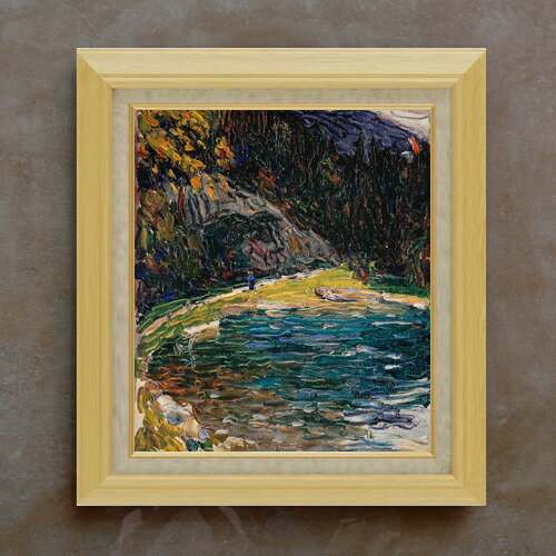 【油絵 直筆仕上げ】ワシリー・カンディンスキー Kochel, Alte Kesselbergstrasse F10 【額入り】 絵画 販売 10号 油彩 抽象画 675&times;601mm 複製画 送料無料 プレゼント ギフト 開店祝い 開業祝い 退職祝い 新築祝い リビング 玄関 モダン アートフレーム 壁掛け｜絵画販売アートレスト