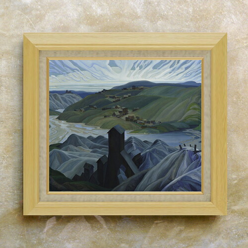 【油絵 直筆仕上げ】カーマイケル A Northern Silver Mine F10 【額入り】 絵画 販売 10号 油彩 風景画 675&times;601mm 複製画 送料無料 プレゼント ギフト 開店祝い 開業祝い 退職祝い 新築祝い リビング 玄関 モダン アートフレーム 壁掛け｜絵画販売アートレスト 30,875円