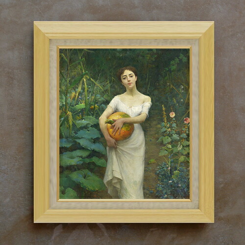 【油絵 直筆仕上げ】ファウストゾナロ Young Girl Carrying a Pumpkin F10 【額入り】 絵画 販売 10号 油彩 人物画 675×601mm 複製画 送料無料 プレゼント ギフト 開店祝い 開業祝い 退職祝い 新築祝い リビング 玄関 モダン アートフレーム 壁掛け 30,875円