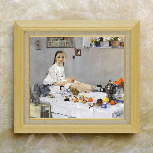 【油絵 直筆仕上げ】フェーシン Portrait of Varya Adoratskaya F10 【額入り】 絵画 販売 10号 油彩 人物画 675×601mm 複製画 送料無料 プレゼント ギフト 開店祝い 開業祝い 退職祝い 新築祝い リビング 玄関 モダン アートフレーム 壁掛け|絵画販売アートレスト
