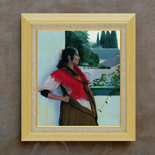 【油絵 直筆仕上げ】ルシニョール Granada's girl F10 【額入り】 絵画 販売 10号 油彩 人物画 675×601mm 複製画 送料無料 プレゼント ギフト 開店祝い 開業祝い 退職祝い 新築祝い リビング 玄関 モダン アートフレーム 壁掛け