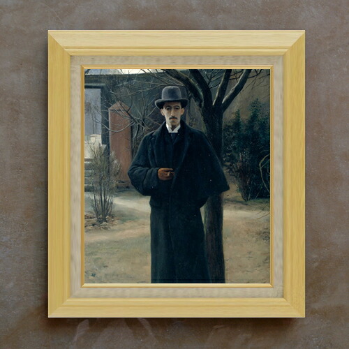 【油絵 直筆仕上げ】ルシニョール Portrait of Miquel Utrillo F10 【額入り】 絵画 販売 10号 油彩 人物画 675×601mm 複製画 送料無料 プレゼント ギフト 開店祝い 開業祝い 退職祝い 新築祝い リビング 玄関 モダン アートフレーム 壁掛け