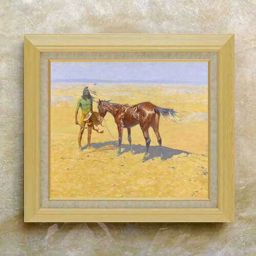 【油絵 直筆仕上げ】レミントン Ridden Down F10 【額入り】 絵画 販売 10号 油彩 風景画 675×601mm 複製画 送料無料 プレゼント ギフト 開店祝い 開業祝い 退職祝い 新築祝い リビング 玄関 モダン アートフレーム 壁掛け|絵画販売アートレスト