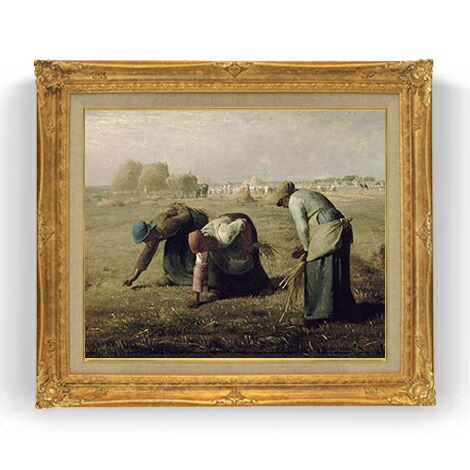 楽天市場】【油絵 直筆仕上げ】ミレー 落穂拾い F10 【額入り】 絵画