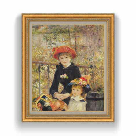 楽天市場】ルノワール 「テラスにて」 F8号（額外寸61x49.5cm） 高精彩