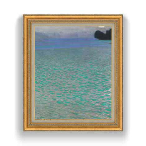 【油絵 直筆仕上げ】クリムト On Lake Attersee F12 【油彩 国内生産 インテリア】絵画 販売 12号 抽象画 ゴールド額縁 754×648mm 複製画 送料無料 プレゼント ギフト 開店祝い 開業祝い 退職祝い 新築祝い リビング 玄関 モダン 壁掛け