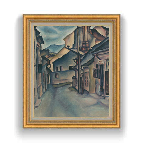 【油絵 直筆仕上げ】バウアー ウリチカ F12 【油彩 国内生産 インテリア】絵画 販売 12号 抽象画 額縁 754&times;648mm 複製画 送料無料 プレゼント ギフト 開店祝い 開業祝い 退職祝い 新築祝い リビング 壁掛け｜絵画販売アートレスト