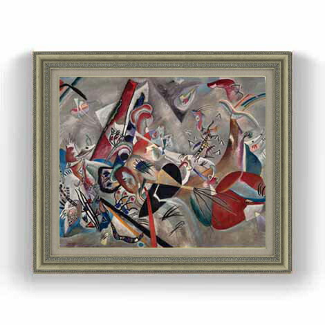 【油絵 直筆仕上げ】ワシリー・カンディンスキー Im Grau (In the Grey) F12 【油彩 国内生産 インテリア】絵画 販売 12号 抽象画 ゴールド額縁 754&times;648mm 複製画 送料無料｜絵画販売アートレスト
