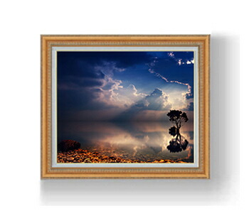 楽天市場】【油絵 直筆仕上げ】天光の追憶 F4サイズ 額入り