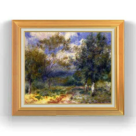 【油絵 直筆仕上げ】ルノワール 陽だまりの風景 F12 【アップグレード額縁】絵画 販売 12号 風景画 ゴールド額縁 736&times;630mm 複製画 送料無料 プレゼント ギフト 開店祝い 開業祝い 退職祝い 新築祝い リビング 壁掛け｜絵画販売アートレスト 45,480円