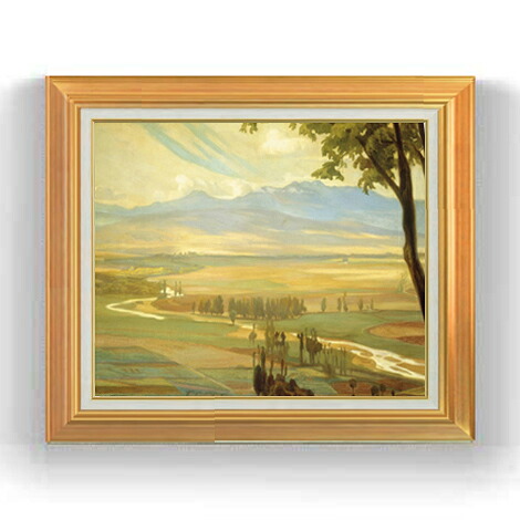 【油絵 直筆仕上げ】ディエゴ・リベラ Avila Morning F12 【アップグレード額縁】絵画 販売 12号 風景画額縁 736&times;630mm 複製画 送料無料 プレゼント ギフト 開店祝い 開業祝い 退職祝い 新築祝い リビング 壁掛け｜絵画販売アートレスト