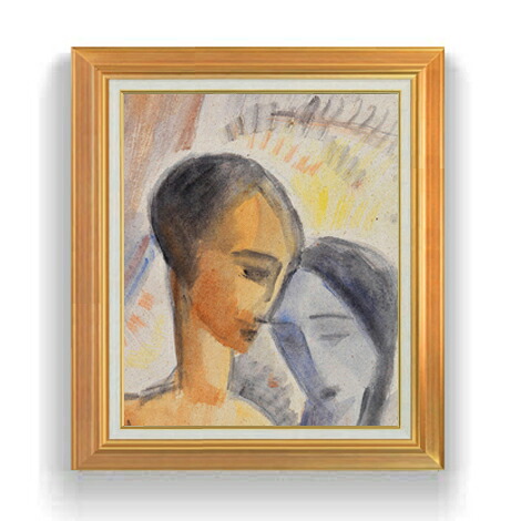 【油絵 直筆仕上げ】ヨハンセン パール（1921） F12 【アップグレード額縁】絵画 販売 12号 抽象画 額縁 736&times;630mm 複製画 送料無料 プレゼント ギフト 開店祝い 開業祝い 退職祝い 新築祝い リビング 壁掛け｜絵画販売アートレスト