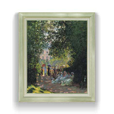 【油絵 直筆仕上げ】クロード・モネ モンソー公園２ F12 【アップグレード額縁】絵画 販売 12号 風景画 ゴールド額縁 736&times;630mm 複製画 送料無料 プレゼント ギフト 開店祝い 開業祝い 退職祝い 新築祝い リビング 壁掛け｜絵画販売アートレスト