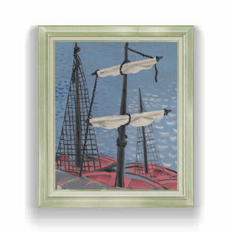 【油絵 直筆仕上げ】ガランダ 漁船 F12 【アップグレード額縁】絵画 販売 12号 抽象画 額縁 736×630mm 複製画 送料無料 プレゼント ギフト 開店祝い 開業祝い 退職祝い 新築祝い リビング 壁掛け|絵画販売アートレスト