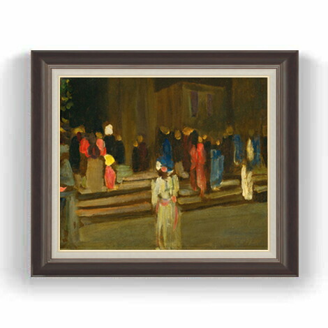 【油絵 直筆仕上げ】カンディンスキー　セントクラウド公園 F12 【油彩 国内生産 インテリア】絵画 販売 12号 抽象画 額縁 736&times;630mm 複製画 送料無料 プレゼント ギフト 開店祝い 開業祝い 退職祝い 新築祝い リビング 壁掛け｜絵画販売アートレスト