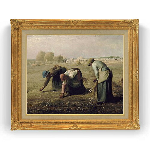 絵画(額縁付き) 送料込み 楽天市場】【油絵 直筆仕上げ】ミレー 落穂拾い F10 【額入り】 絵画