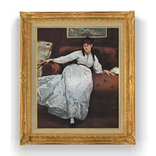楽天市場】【油絵 直筆仕上げ】マネ 休息 F10 【額入り】 絵画 販売 10