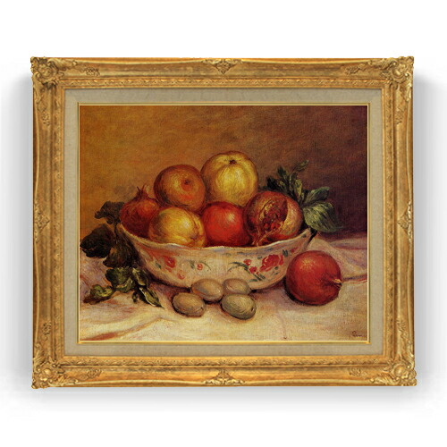 油絵 静物#2 F6, 6号 楽天市場】【油絵 直筆仕上げ】ルノワール ザクロのある静物 F6 【額