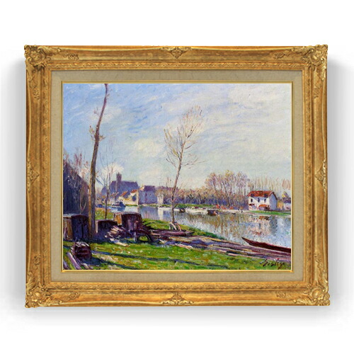 油絵 直筆仕上げ】しすれー もれ近郊の湖畔 F12 【油彩 国内生産 いン