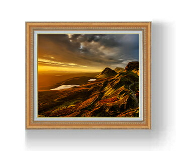 楽天市場】【油絵 直筆仕上げ】スコットランド、日没の風景 F30サイズ