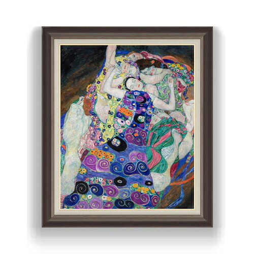【油絵 直筆仕上げ】クリムト The Virgin F15 【油彩 国内生産 インテリア】絵画 販売 15号 抽象画 額縁 780&times;658mm 複製画 送料無料 プレゼント ギフト 開店祝い 開業祝い 退職祝い 新築祝い リビング 壁掛け｜絵画販売アートレスト 44,785円