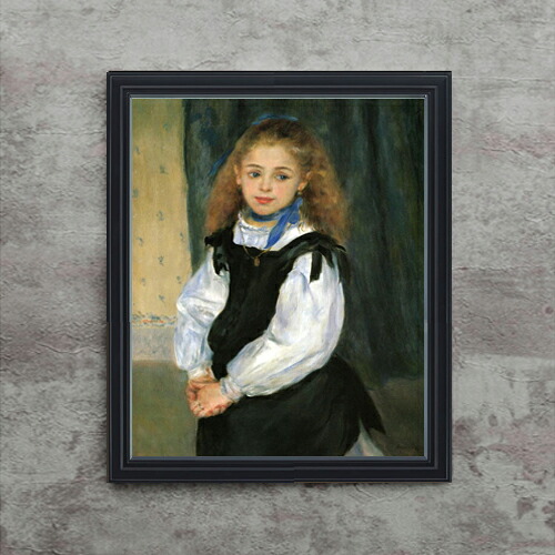 【油絵 直筆仕上げ】ルノワール ルグラン嬢 F15 【油彩 アップグレード額】絵画 販売 15号 人物画 額縁 712×590mm 複製画 送料無料 プレゼント ギフト 開店祝い 開業祝い 退職祝い 新築祝い リビング 玄関 モダン 壁掛け 44,785円