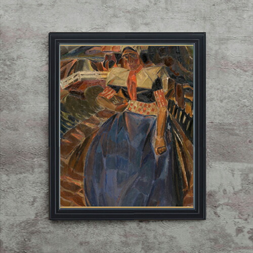 【油絵 直筆仕上げ】スメット　スパケンブルグ出身の女 F15 【油彩 アップグレード額】絵画 販売 15号 抽象画 額縁 712×590mm 複製画 送料無料 プレゼント ギフト 開店祝い 開業祝い 退職祝い 新築祝い リビング 玄関 モダン 壁掛け