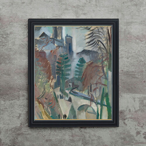【油絵 直筆仕上げ】ドローネー ラオンの風景 F15 【油彩 アップグレード額】絵画 販売 15号 抽象画 額縁 712×590mm 複製画 送料無料 プレゼント ギフト 開店祝い 開業祝い 退職祝い 新築祝い リビング 玄関 モダン 壁掛け 44,785円