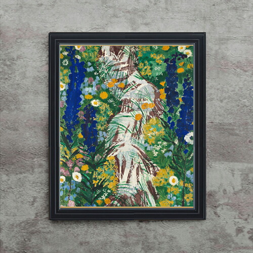 【油絵 直筆仕上げ】ババーガー 小川沿いの花 F15 【油彩 アップグレード額】絵画 販売 15号 抽象画 額縁 712×590mm 複製画 送料無料 プレゼント ギフト 開店祝い 開業祝い 退職祝い 新築祝い リビング 玄関 モダン 壁掛け 44,785円