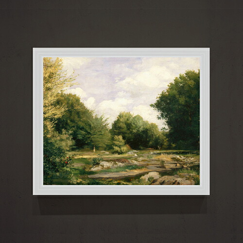 【油絵 直筆仕上げ】ルノワール A Clearing in the Woods F15 【油彩 アップグレード額】絵画 販売 15号 風景画額縁 712&times;590mm 複製画 送料無料 プレゼント ギフト 開店祝い 開業祝い 退職祝い 新築祝い リビング 玄関 モダン 壁掛け｜絵画販売アートレスト