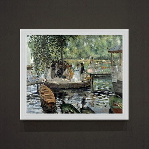 【油絵 直筆仕上げ】ルノワール La Grenouillre F15 【油彩 アップグレード額】絵画 販売 15号 風景画額縁 712×590mm 複製画 送料無料 プレゼント ギフト 開店祝い 開業祝い 退職祝い 新築祝い リビング 玄関 モダン 壁掛け