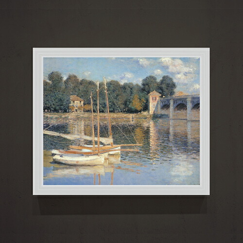 【油絵 直筆仕上げ】クロード・モネ アルジャントゥイユの端 F15 【油彩 アップグレード額】絵画 販売 15号 風景画額縁 712×590mm 複製画 送料無料 プレゼント ギフト 開店祝い 開業祝い 退職祝い 新築祝い リビング 玄関 モダン 壁掛け