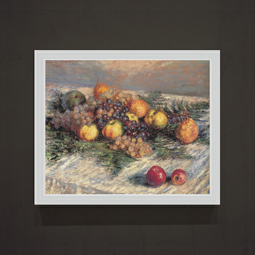 【油絵 直筆仕上げ】クロード・モネ 梨と葡萄 F15 【油彩 アップグレード額】絵画 販売 15号 風景画額縁 712&times;590mm 複製画 送料無料 プレゼント ギフト 開店祝い 開業祝い 退職祝い 新築祝い リビング 玄関 モダン 壁掛け｜絵画販売アートレスト 44,785円