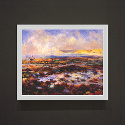 【油絵 直筆仕上げ】ルノワール 岬 F15 【油彩 アップグレード額】絵画 販売 15号 風景画額縁 712&times;590mm 複製画 送料無料 プレゼント ギフト 開店祝い 開業祝い 退職祝い 新築祝い リビング 玄関 モダン 壁掛け｜絵画販売アートレスト 44,785円