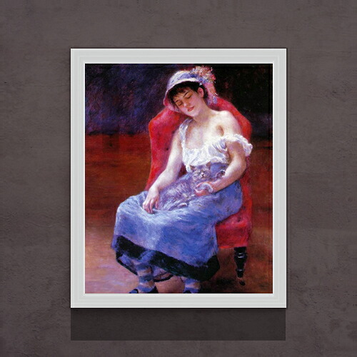 【油絵 直筆仕上げ】ルノワール 眠る少女 F15 【油彩 アップグレード額】絵画 販売 15号 人物画 額縁 712×590mm 複製画 送料無料 プレゼント ギフト 開店祝い 開業祝い 退職祝い 新築祝い リビング 玄関 モダン 壁掛け