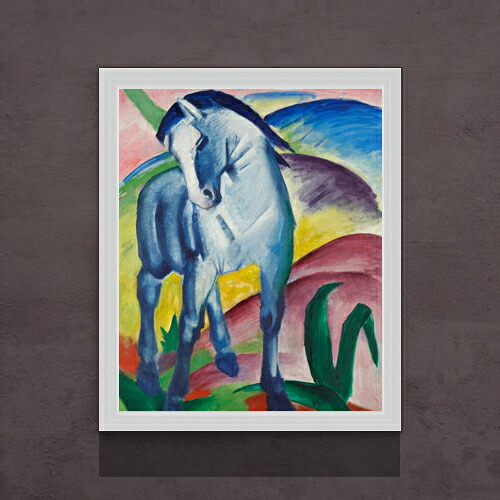 【油絵 直筆仕上げ】フランツ Blue Horse Imarc F15 【油彩 アップグレード額】絵画 販売 15号 抽象画 額縁 712&times;590mm 複製画 送料無料 プレゼント ギフト 開店祝い 開業祝い 退職祝い 新築祝い リビング 玄関 モダン 壁掛け｜絵画販売アートレスト 44,785円