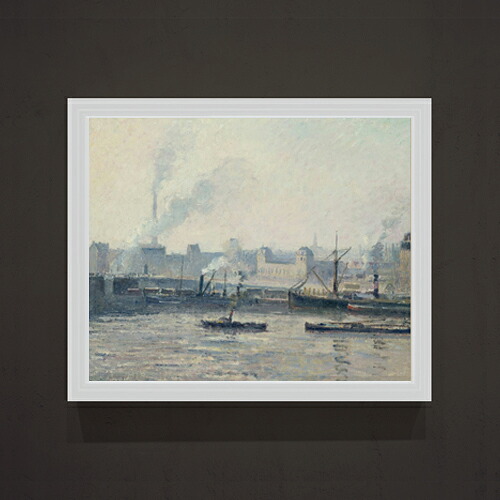 【油絵 直筆仕上げ】カミーユ・ピサロ The Saint-Sever Bridge, Rouen Mist F15 【油彩 アップグレード額】絵画 販売 15号 風景画額縁 712×590mm 複製画 送料無料 プレゼント ギフト 開店祝い 開業祝い 退職祝い 新築祝い リビング 玄関 モダン 壁掛け 44,785円