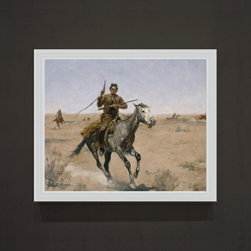 【油絵 直筆仕上げ】レミントン The Flight F15 【油彩 アップグレード額】絵画 販売 15号 風景画額縁 712×590mm 複製画 送料無料 プレゼント ギフト 開店祝い 開業祝い 退職祝い 新築祝い リビング 玄関 モダン 壁掛け