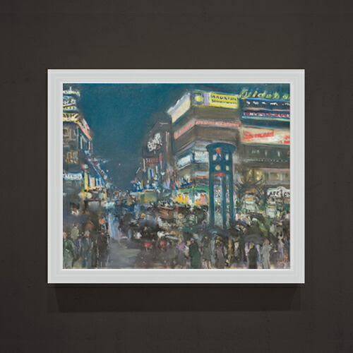 【油絵 直筆仕上げ】パシュケ ポツダム広場 F15 【油彩 アップグレード額】絵画 販売 15号 抽象画 額縁 712×590mm 複製画 送料無料 プレゼント ギフト 開店祝い 開業祝い 退職祝い 新築祝い リビング 玄関 モダン 壁掛け